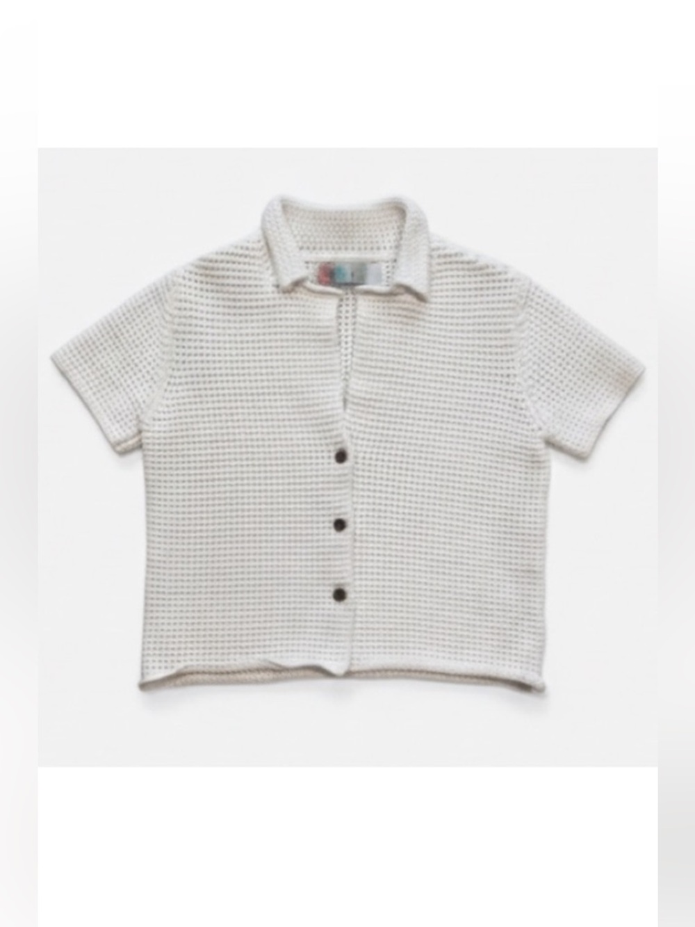 Free People Beach Knit Button Up Cardi Top